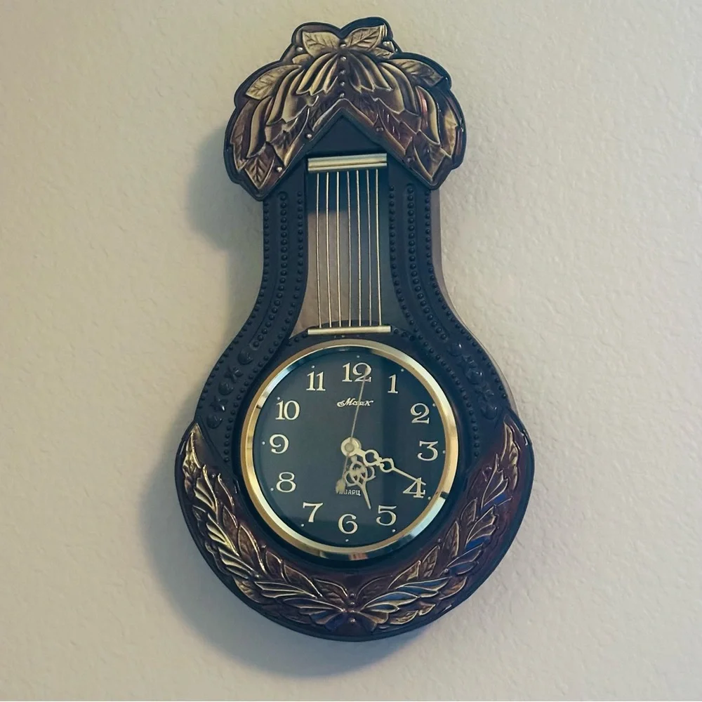 Vintage Majak Wall Clock – Harp Shape – Electromechanical